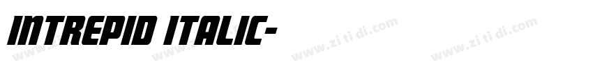 Intrepid Italic字体转换 Intrepid Italic字体转换